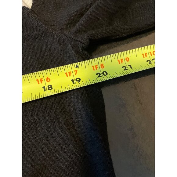 Women's Black and White Turtleneck Sweater - Picture 8 of 10